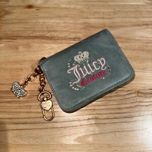 Juicy Couture Light Blue Velvet Card Holder